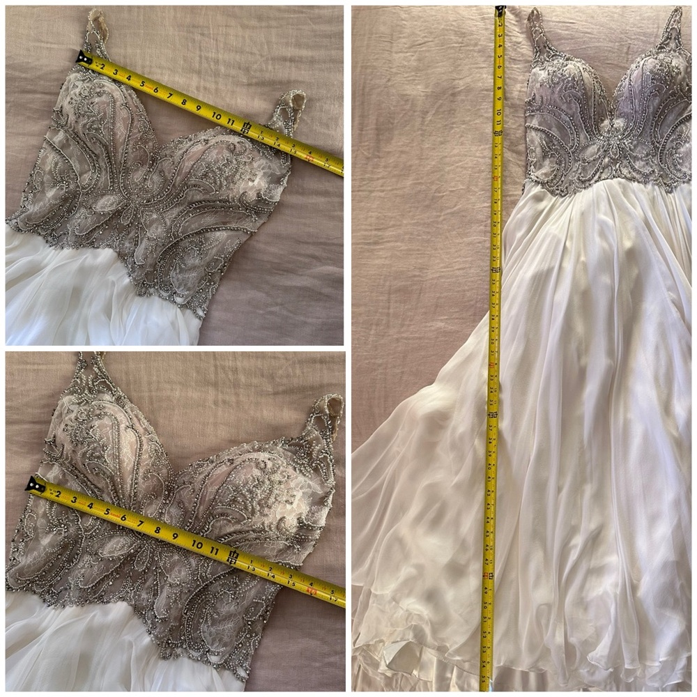 Customized Martina Liana 938 Boho Ivory Silk And Lace Wedding Dress Size 12 US - Picture 16 of 16